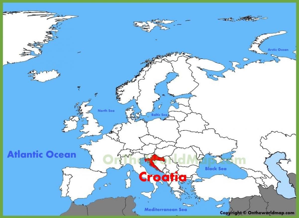 lokalizacja Chorwacji na mapie świata