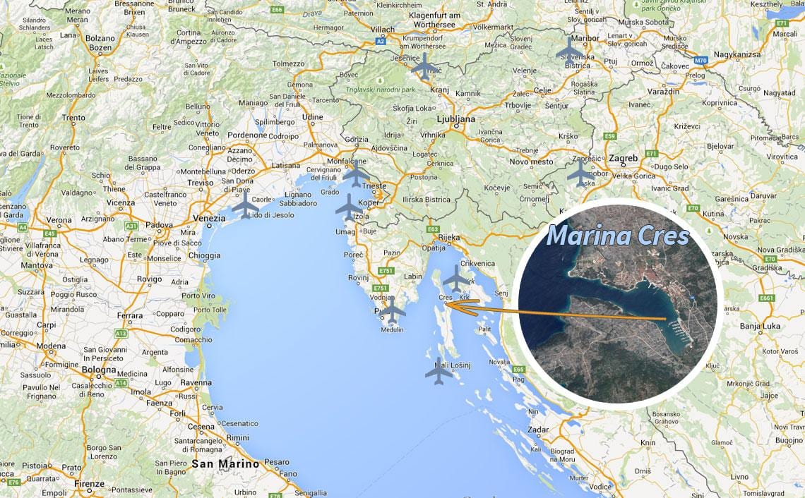 cres Chorwacja mapa