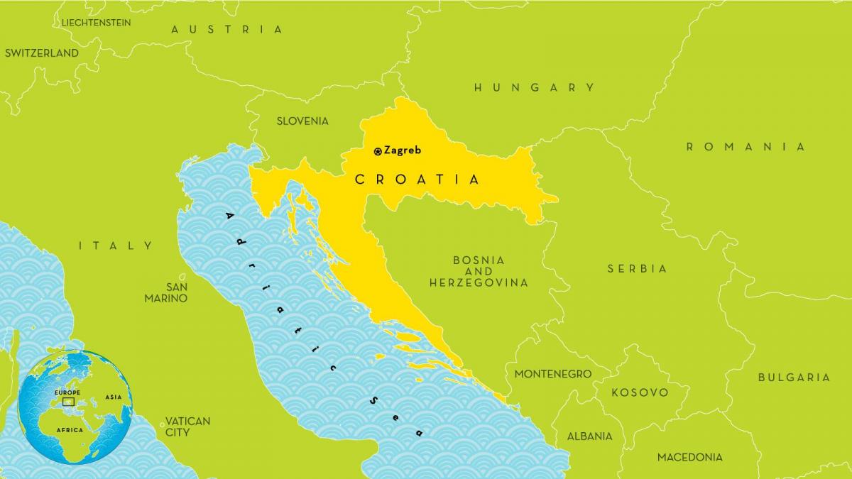 mapa krajów bliskiego Chorwacja