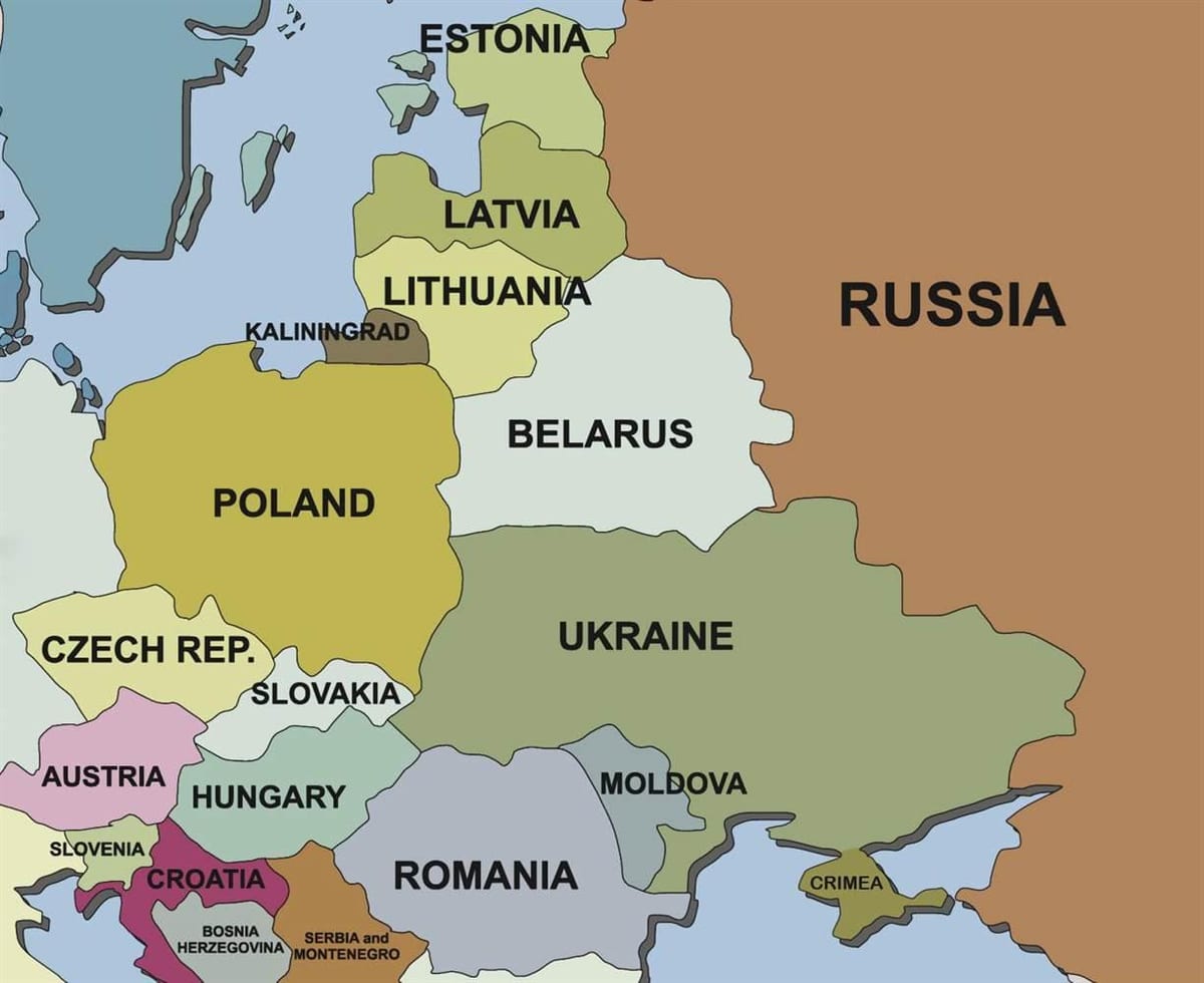 mapa Chorwacji i krajów sąsiednich