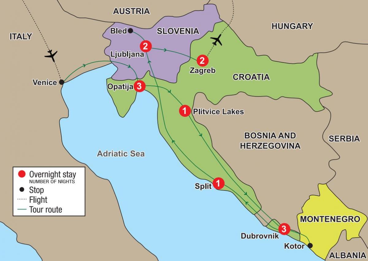 mapa opatija, Chorwacja