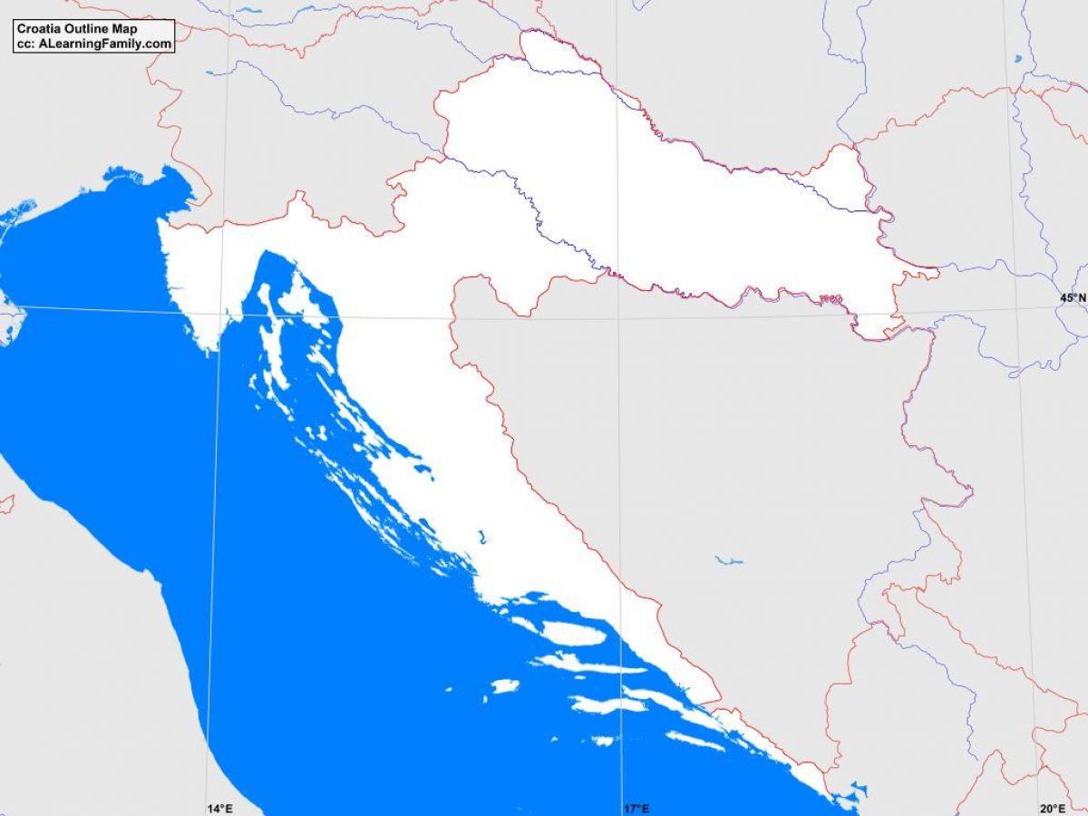 przeglądowa mapa Chorwacji