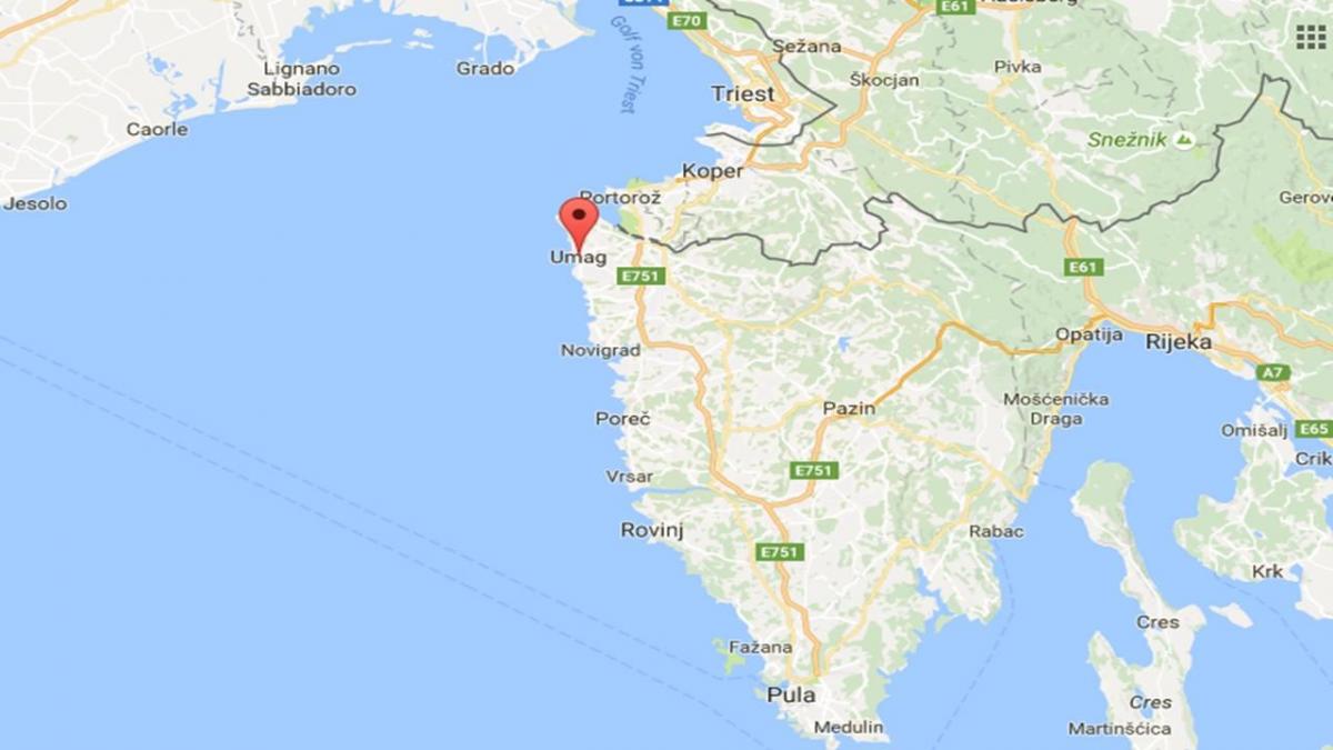 mapa umag, Chorwacja