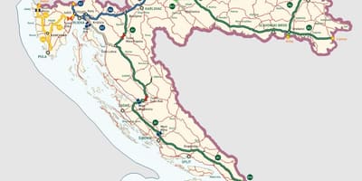 Chorwackie autostrady mapie