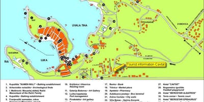 Mapa cavtat Chorwacja 
