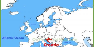 Lokalizacja Chorwacji na mapie świata
