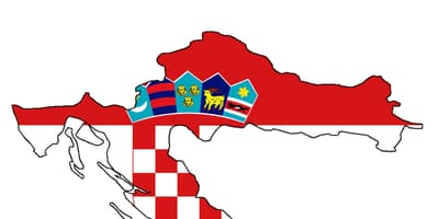 Flaga Chorwacji na mapie 