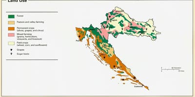 Mapa Chorwacji klimat