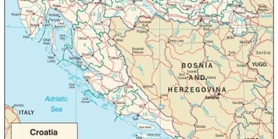 Mapa lidl w Chorwacji