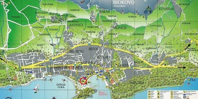 Mapa makarska Chorwacja