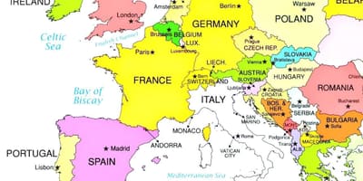 Na mapie Europy Chorwacja