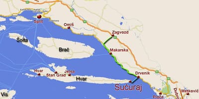 Mapa omis Chorwacja