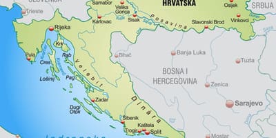 Północna Chorwacja mapa
