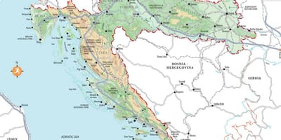 Plażowe kurorty Chorwacji mapa