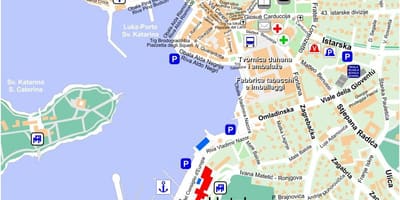 Mapa rovinj Chorwacja