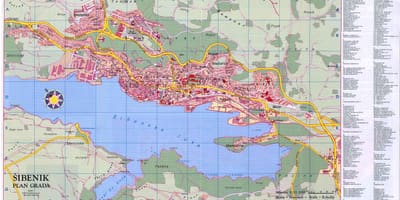 Mapa sibenik Chorwacja