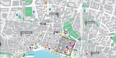 Mapa starego miasta w splicie, Chorwacja