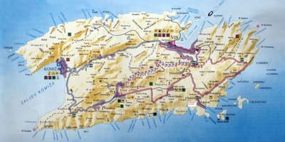 Mapa VIS Chorwacja
