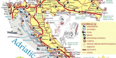 Wakacje Chorwacja mapa dojazdu