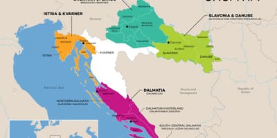 Mapa Chorwacji винзаводы
